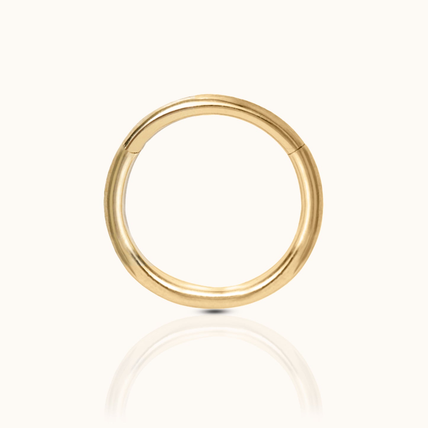 Classic Clicker 10mm Titanium PVD Gold Hinged Nap Hoop Earring