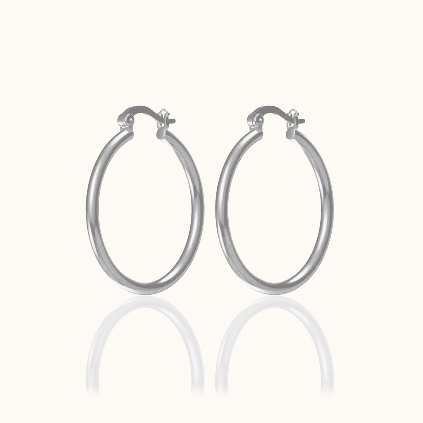 Sterling Silver Classic Hoop Earrings