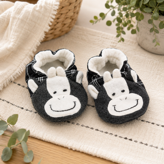 Cow Baby Booties