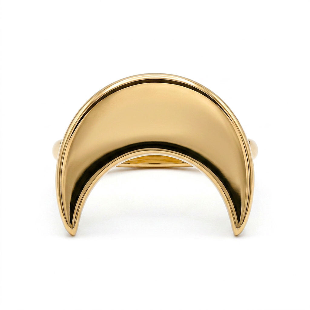 Smooth Crescent Moon Ring | Mwenzi  - EcoDunia