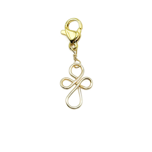 Cross gold charm
