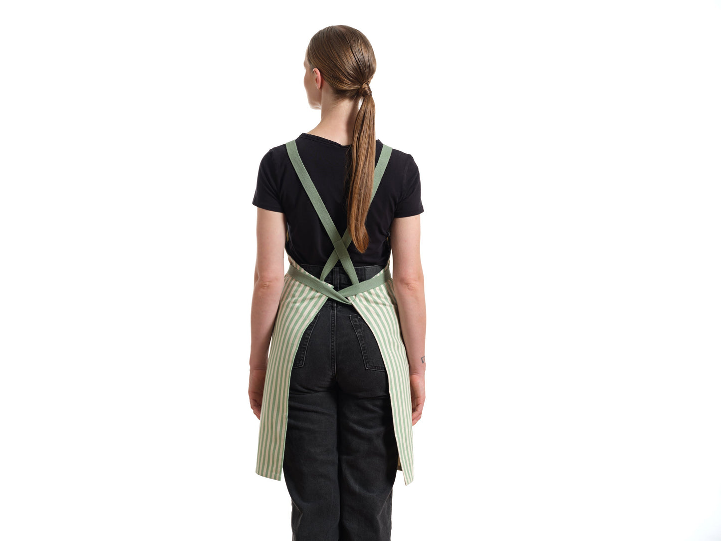 Crossback Apron - Twill Striped
