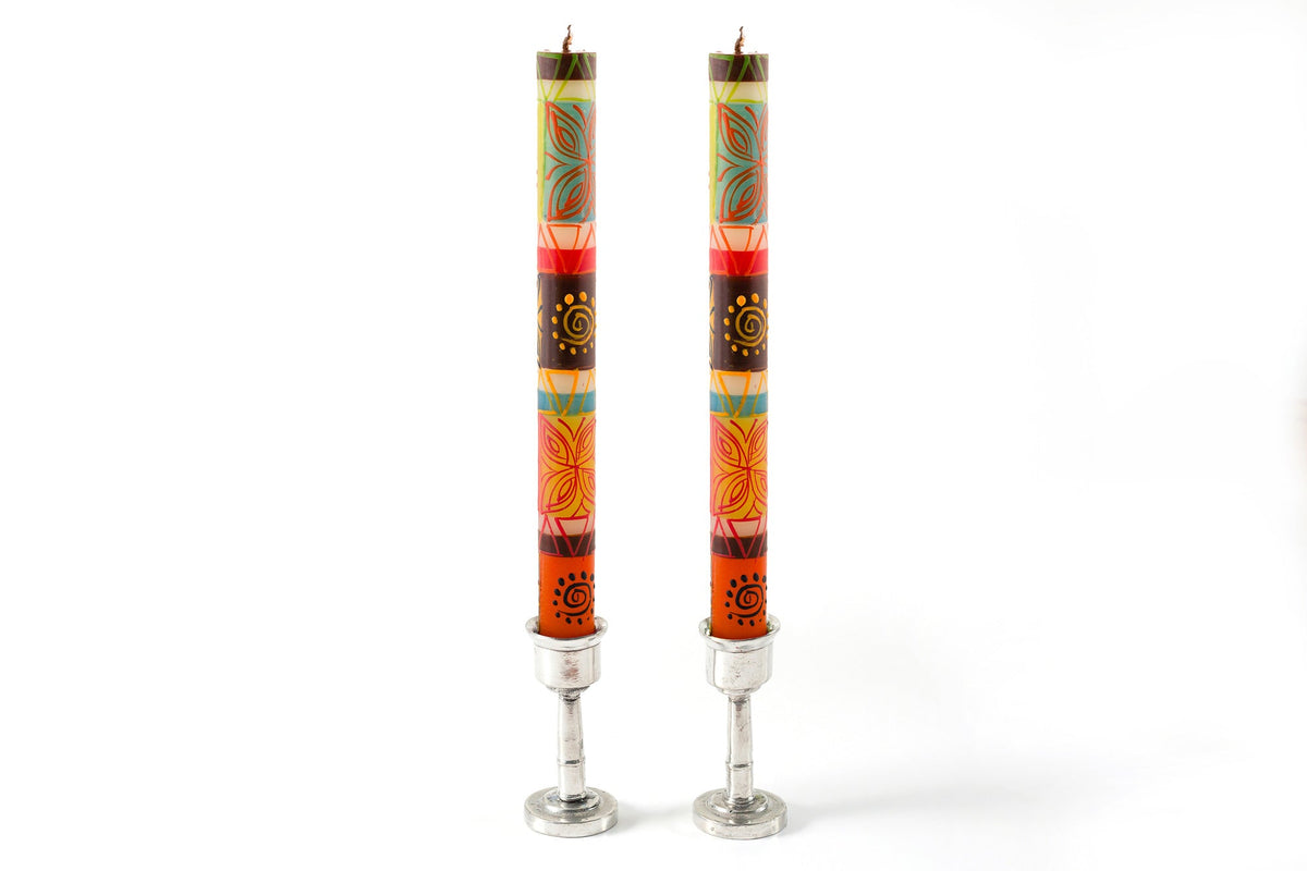 Desert Rose Painted Candles