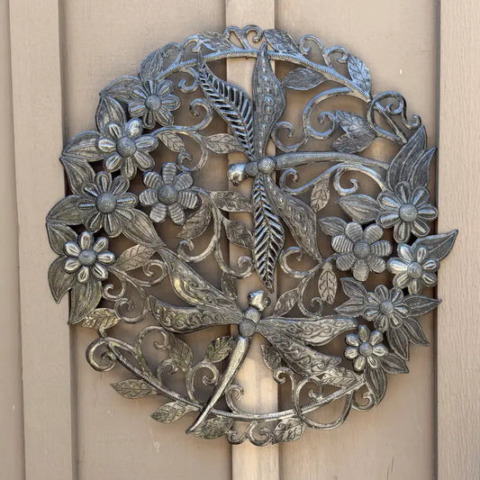 Haitian Dragonfly Wall Art Garden Sculpture Handmade