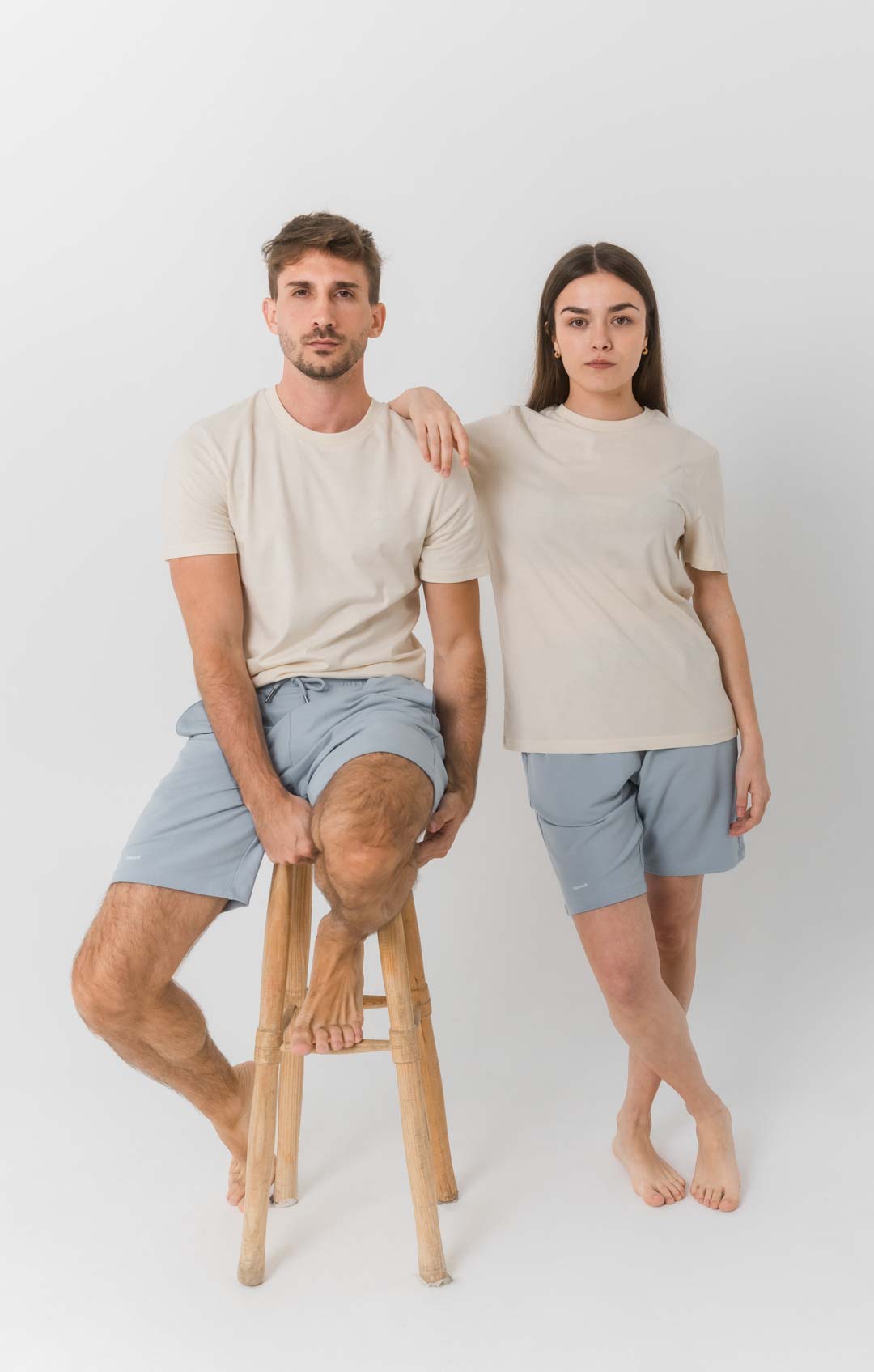 Pantalón corto Tencel - Azul Cielo