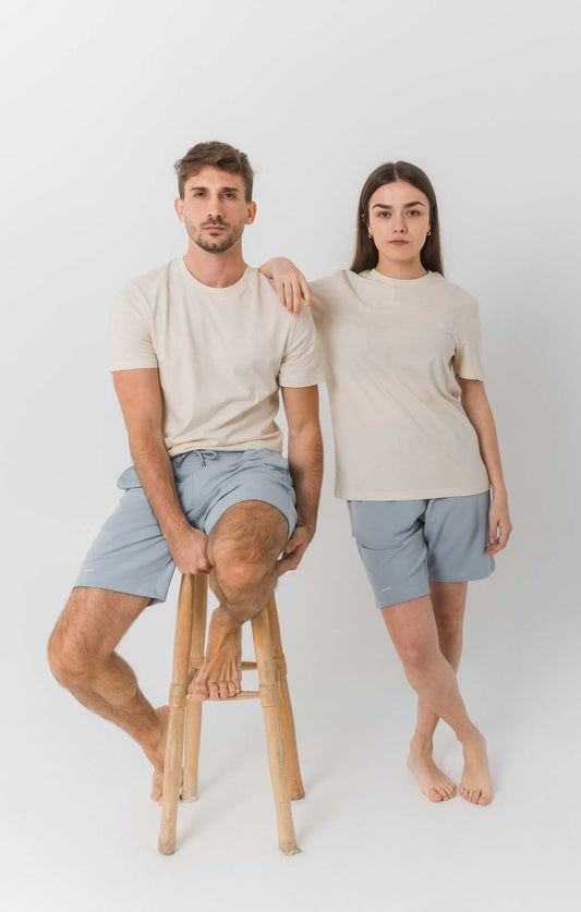 Pantalón corto Tencel - Azul Cielo