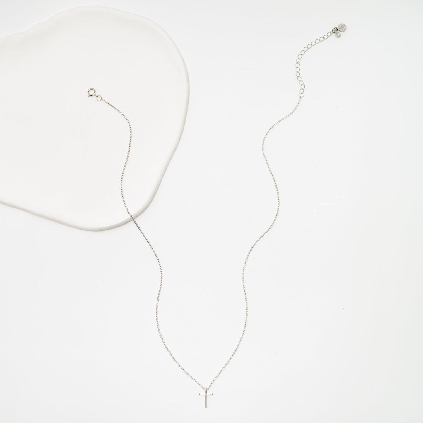 Faithful Sterling Silver Classic Cross Necklace