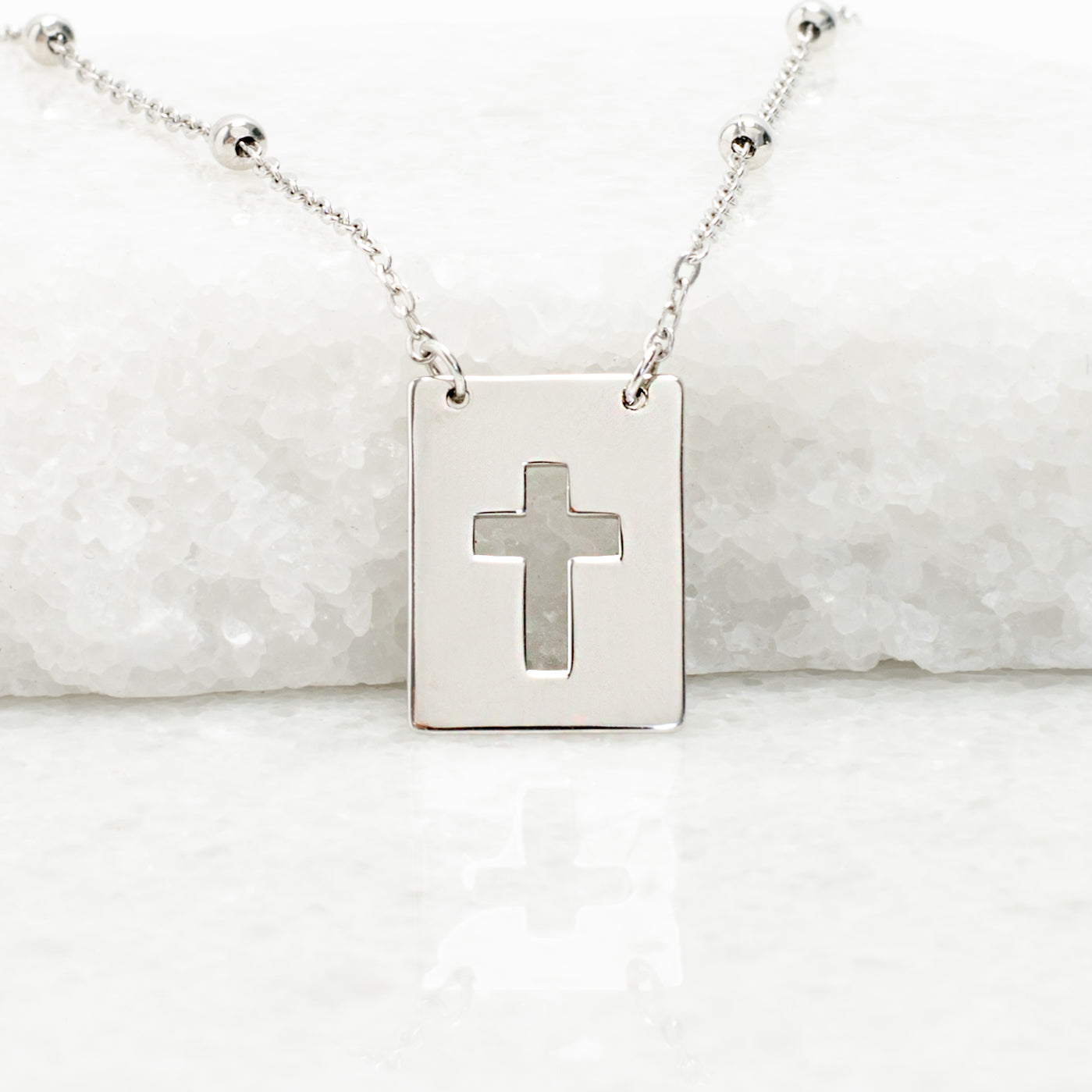 Sanctuary Sterling Silver Cross Necklace