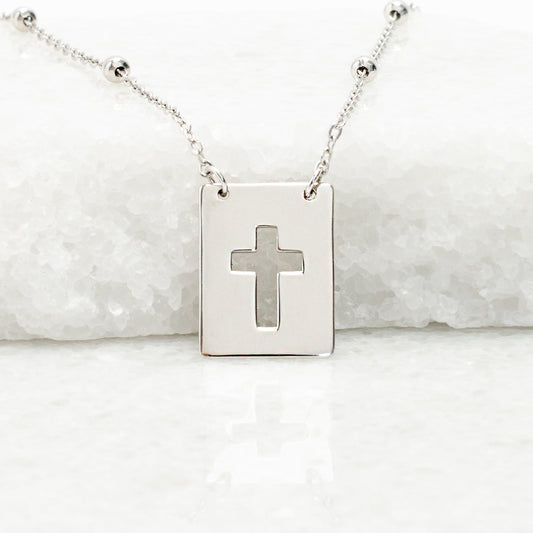 Sanctuary Sterling Silver Cross Necklace