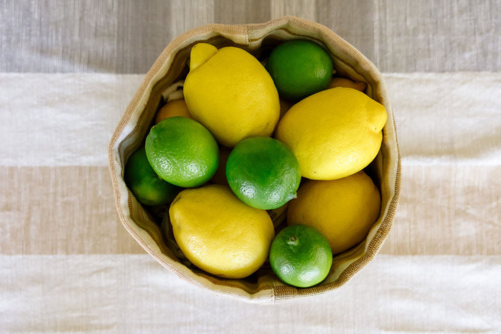 Dabo Basket from Above with Limes and Lemons inside