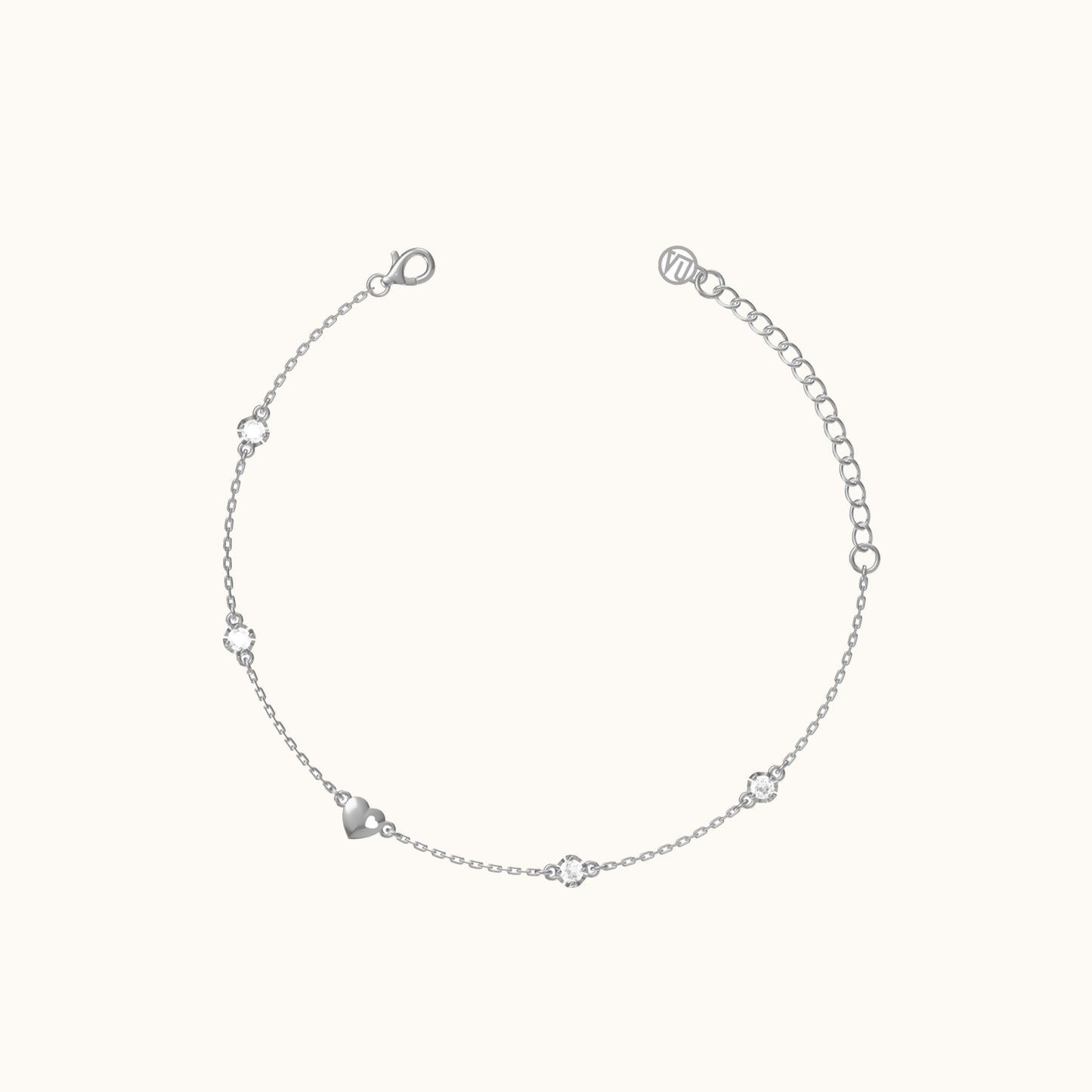 Dainty Heart CZ Bracelet