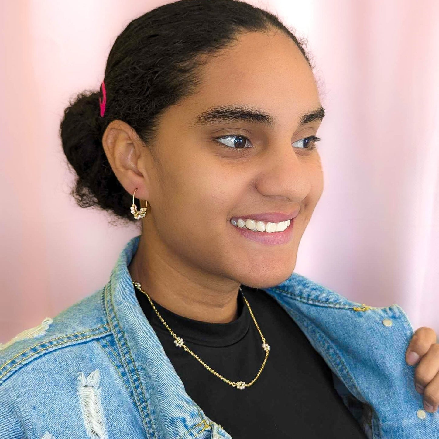 Daisy gold earrings