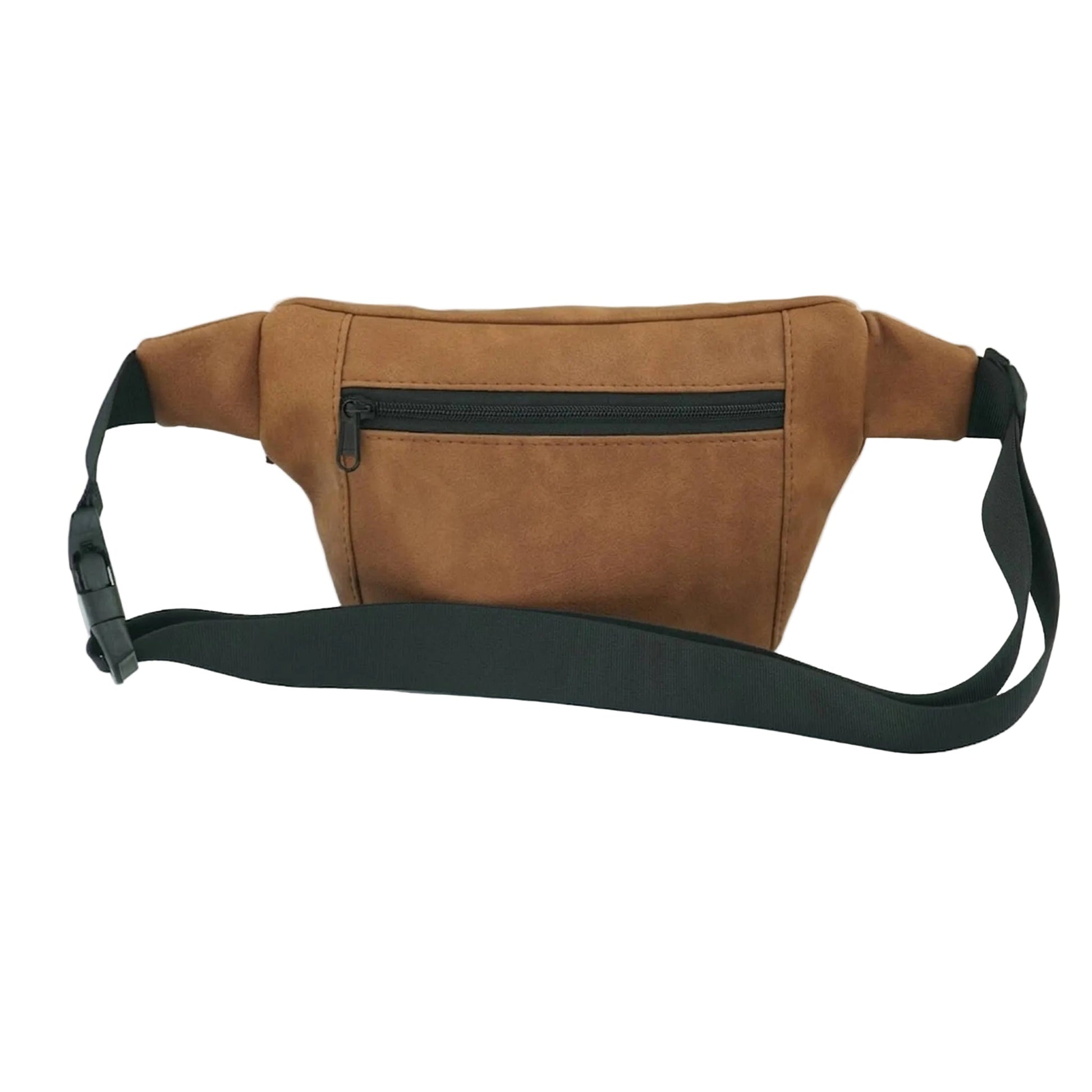 Dark Tan Vegan Crossbody Fanny Pack #color_brown