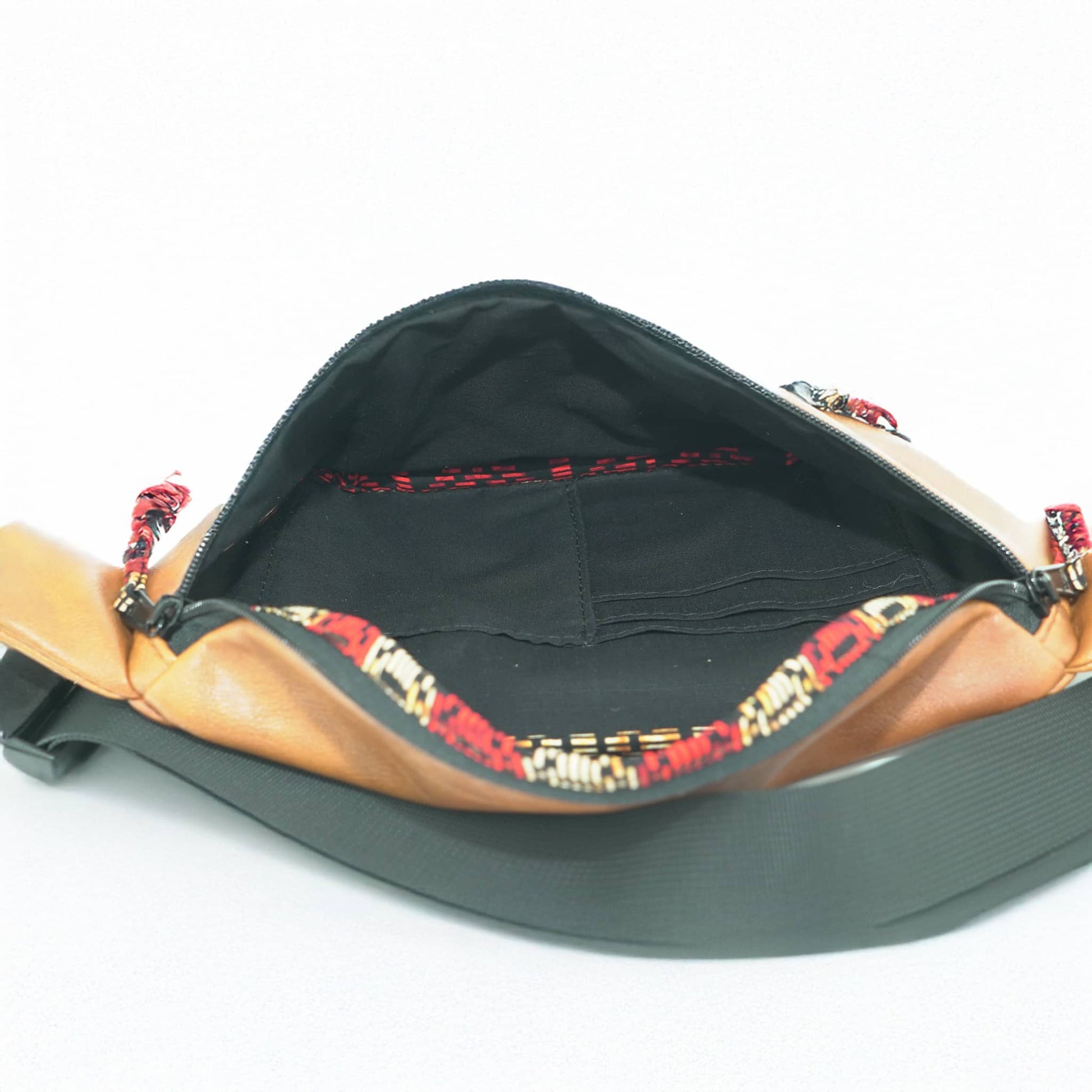 Dark Tan Vegan Crossbody Fanny Pack #color_brown