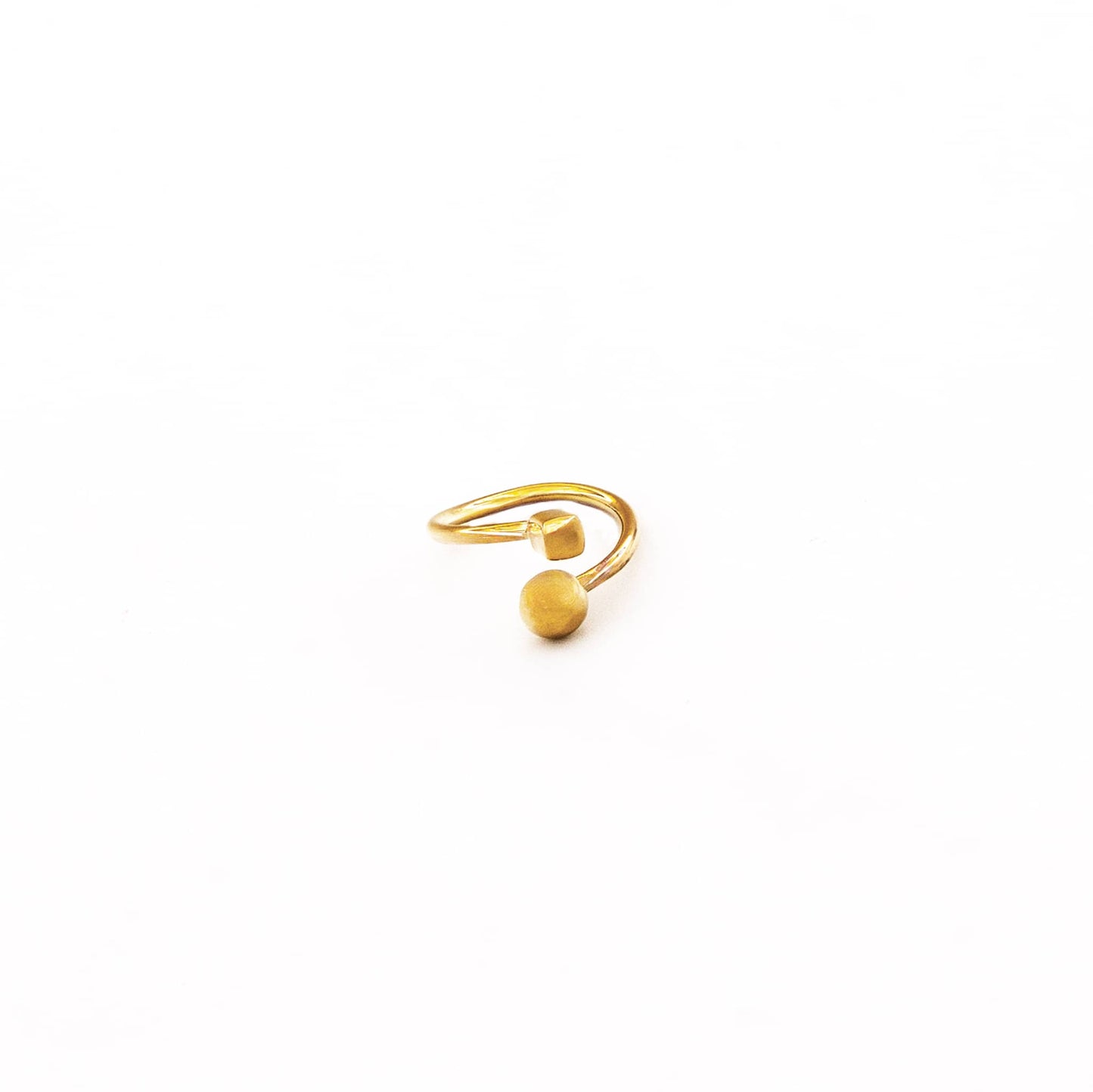 Cube and Ball Bypass Ring | Dira