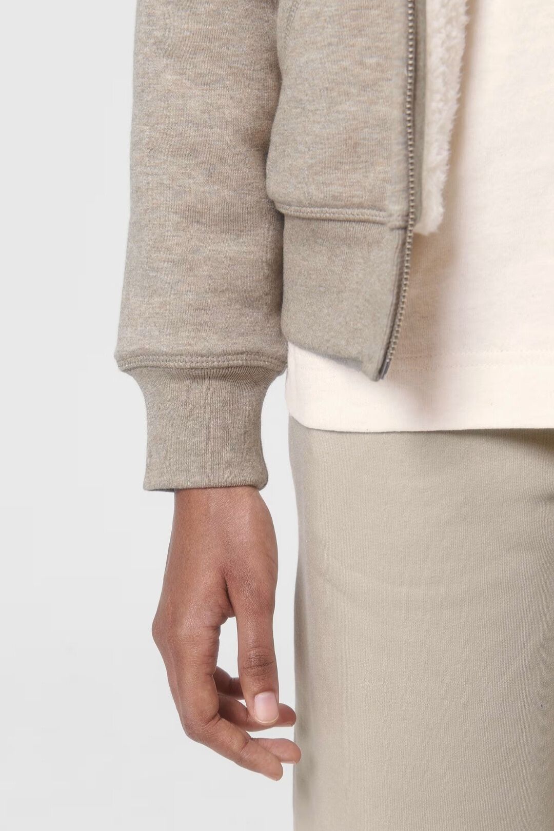 Chaqueta sherpa - Nuez Jaspeado