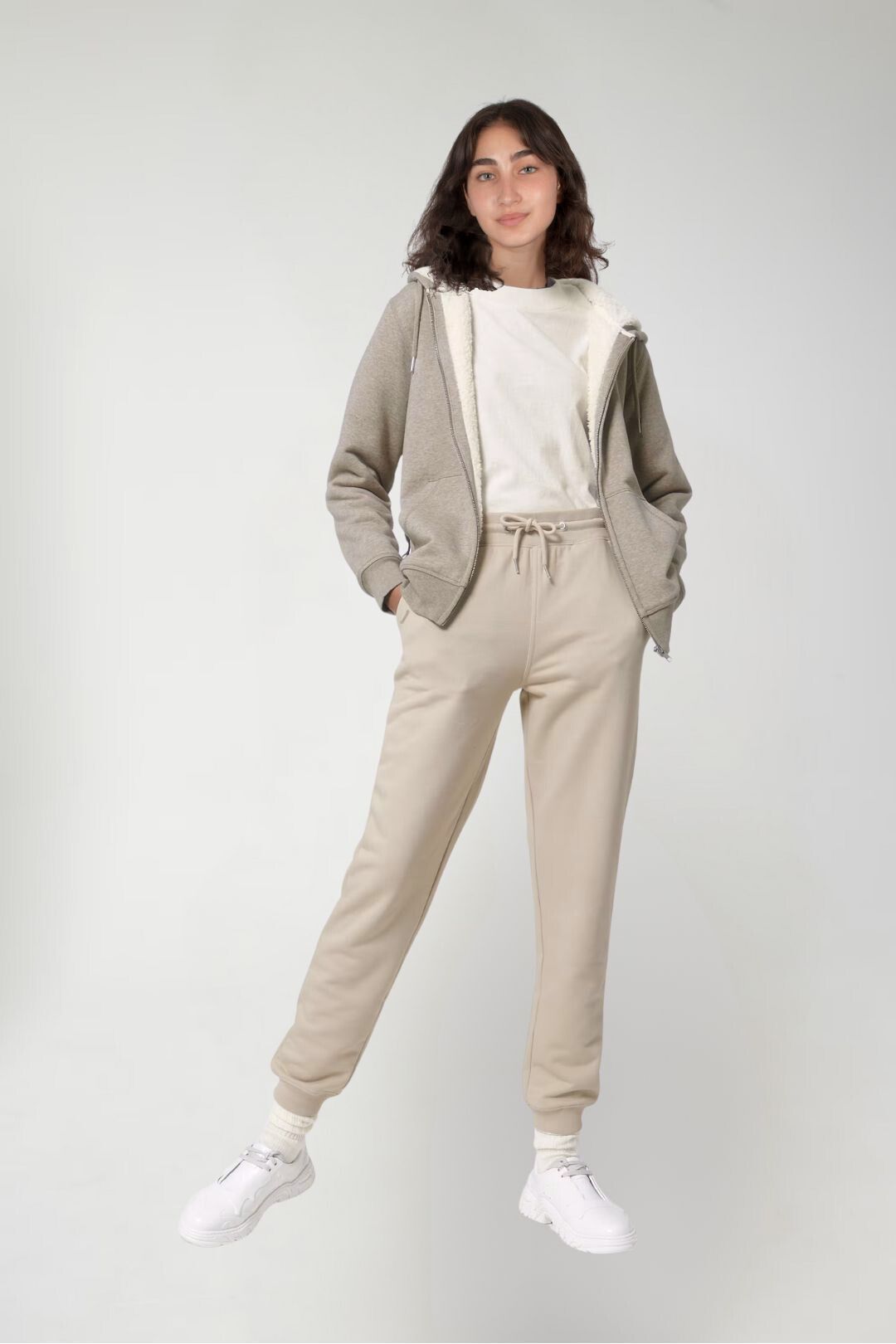 Chaqueta sherpa - Nuez Jaspeado
