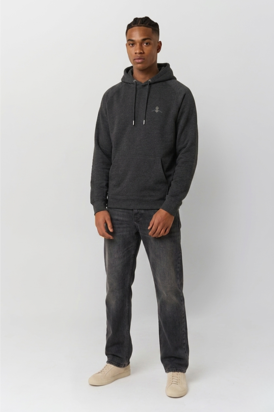 Sudadera orgánica - Gris Oscuro Jaspeado