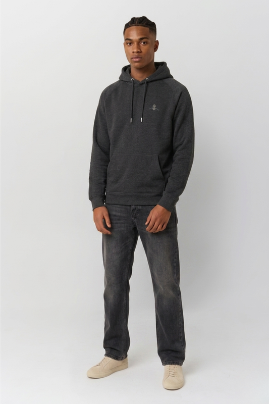 Sudadera orgánica - Gris Oscuro Jaspeado