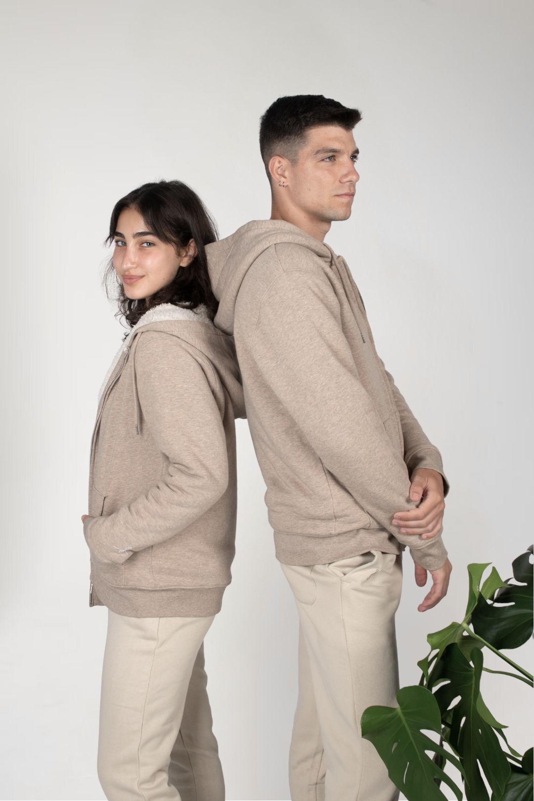 Chaqueta sherpa - Nuez Jaspeado