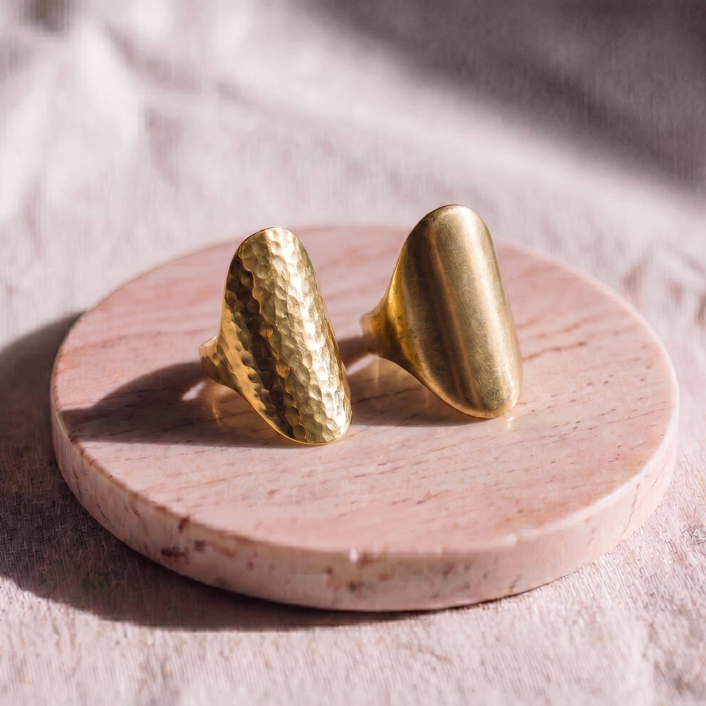 Dora Brass Hammered Ring