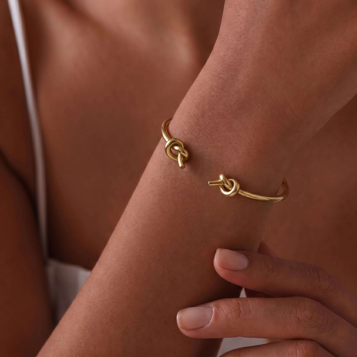 Double Knot Brass Cuff Bracelet | Mji - EcoDunia