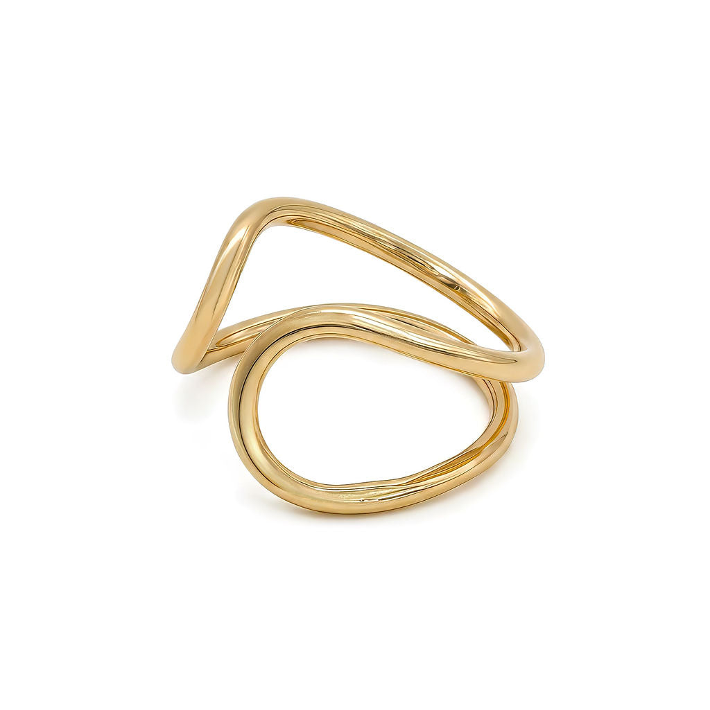 Brass Double Loop Ring | Raha - EcoDunia