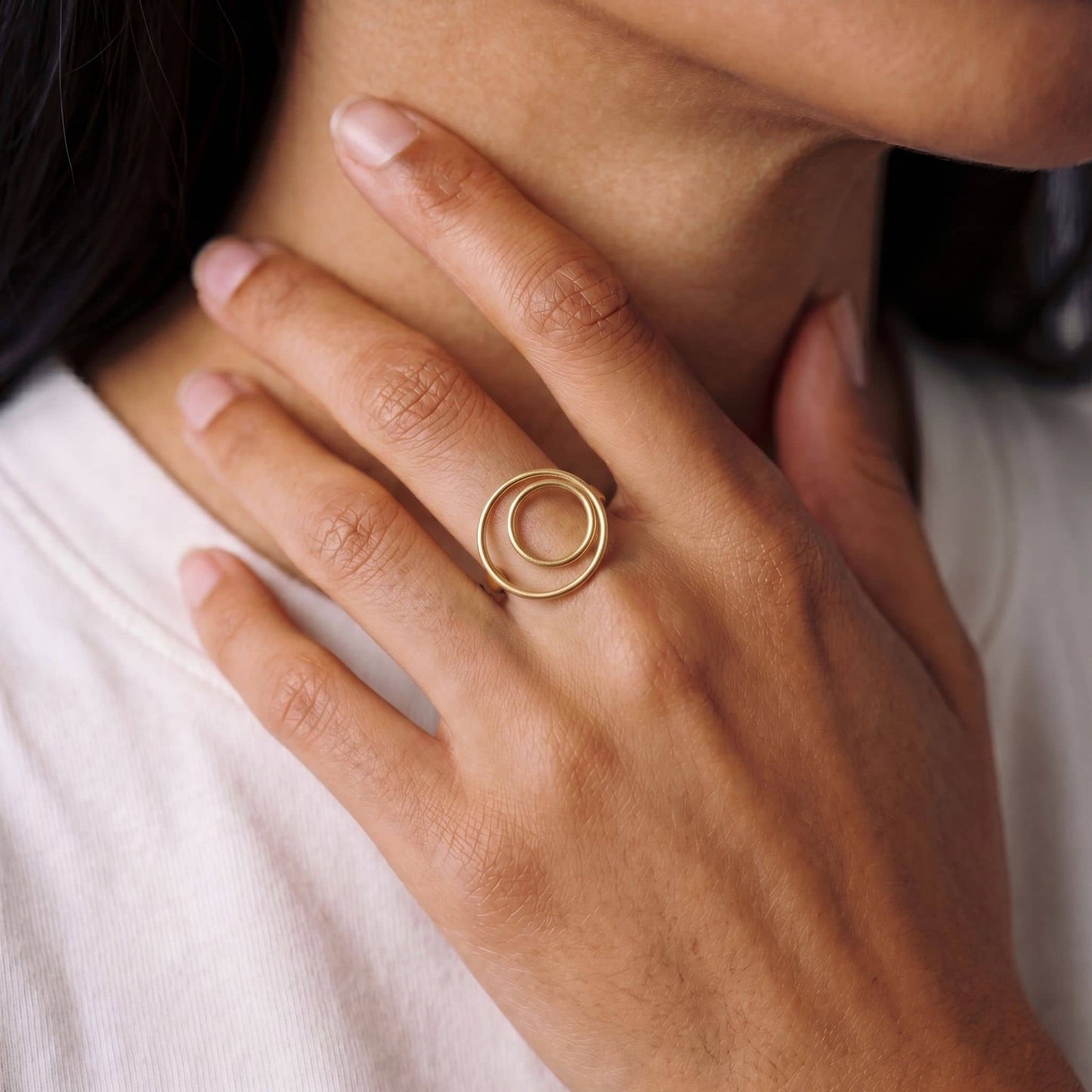Double Moon Phase Cocktail Ring | Nita