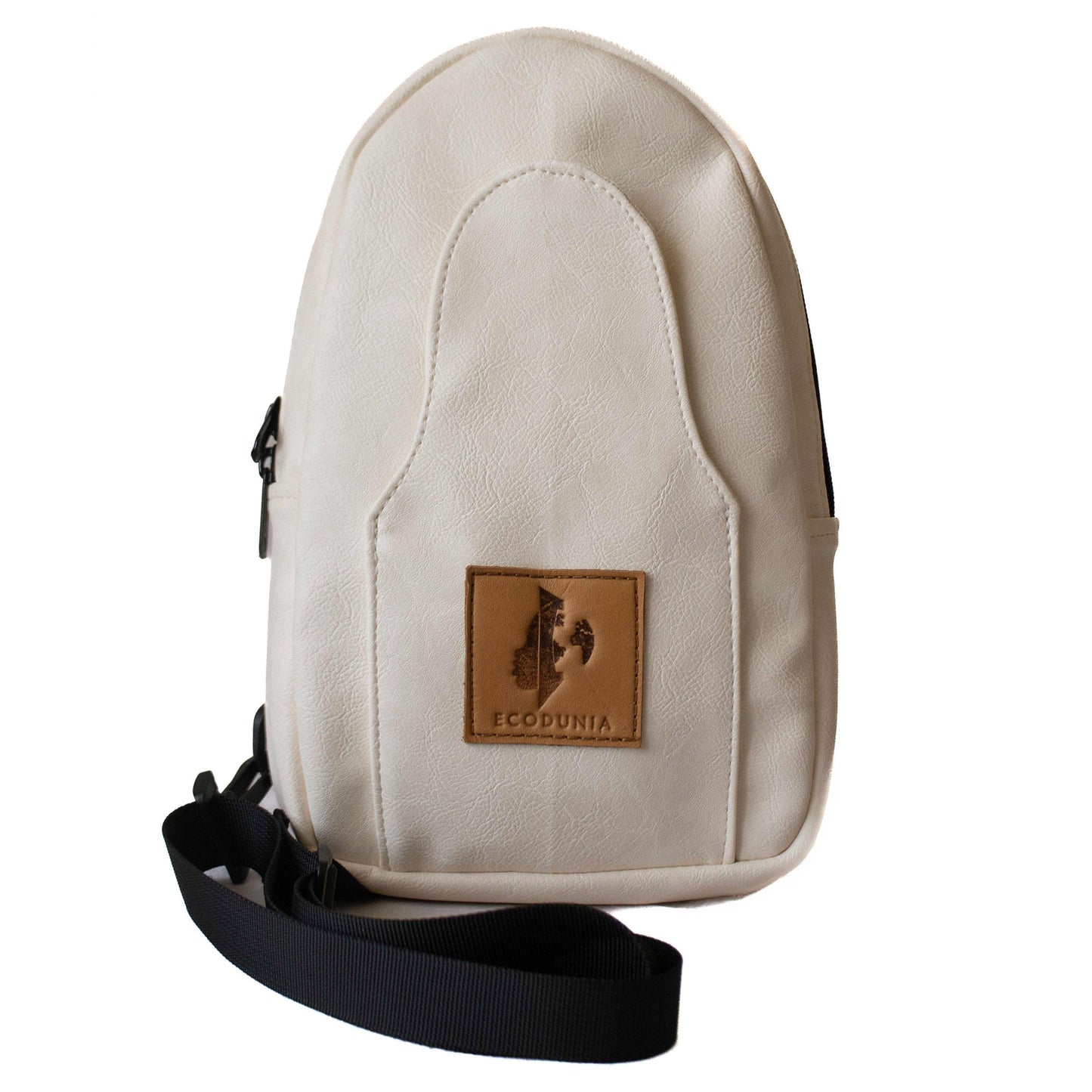 Buru cream vegan leather small crossbody sling bag #color_cream