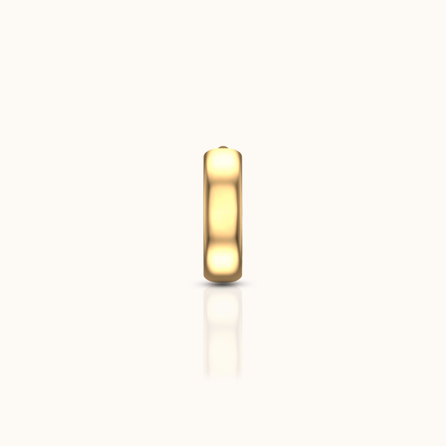 14K Solid Gold Essential Wide Hoop Earring