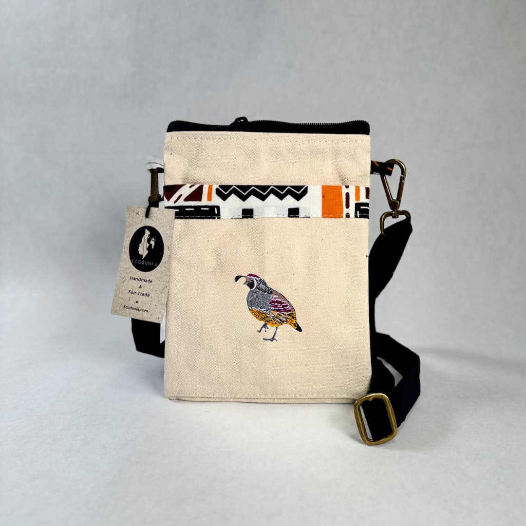 Quail Essentials Bag, Canvas Crossbody Purse  #color_natural