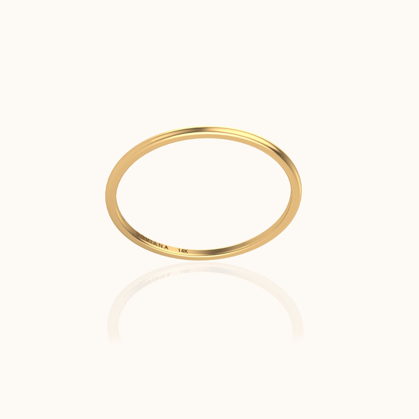 14K Solid Gold Eternal Simple Stacking Ring