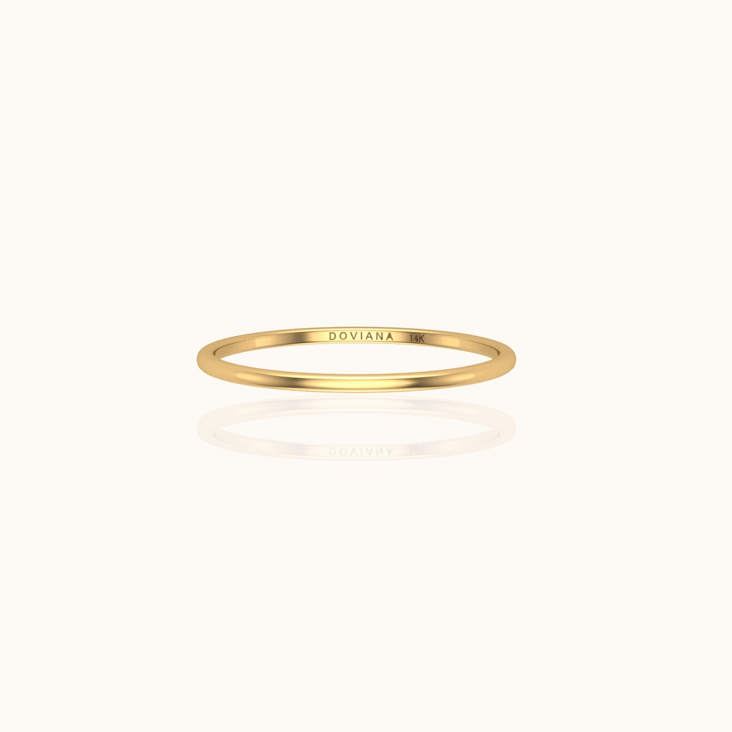 14K Solid Gold Eternal Simple Stacking Ring