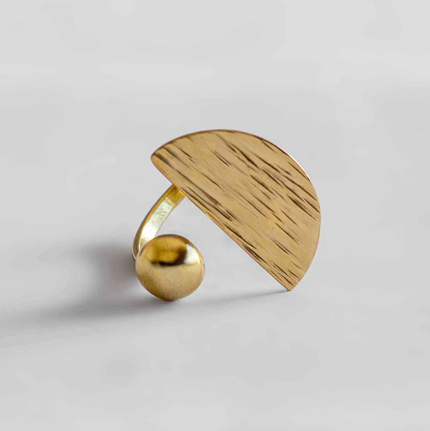 Textured Half Moon Open Ring | Diani
