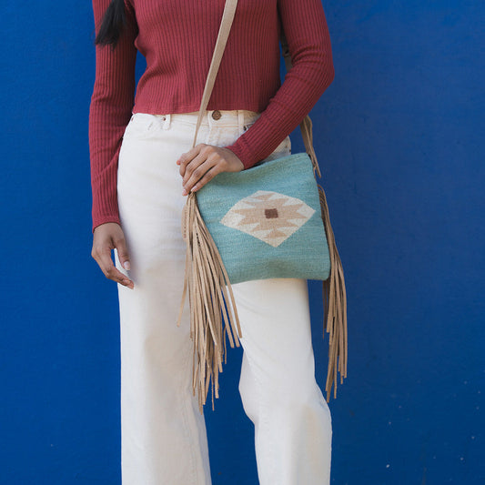 Flor de Cielo Fringe Crossbody