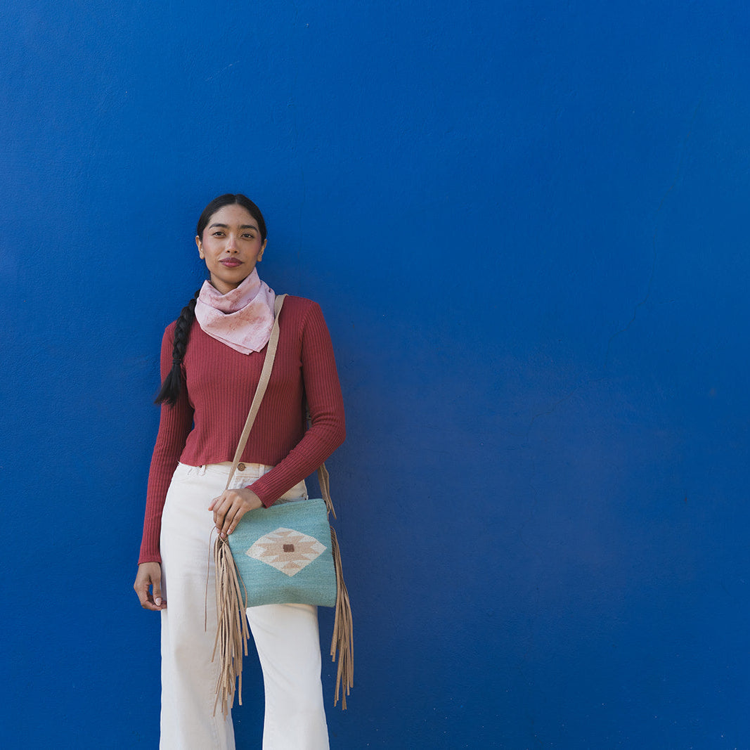 Flor de Cielo Fringe Crossbody
