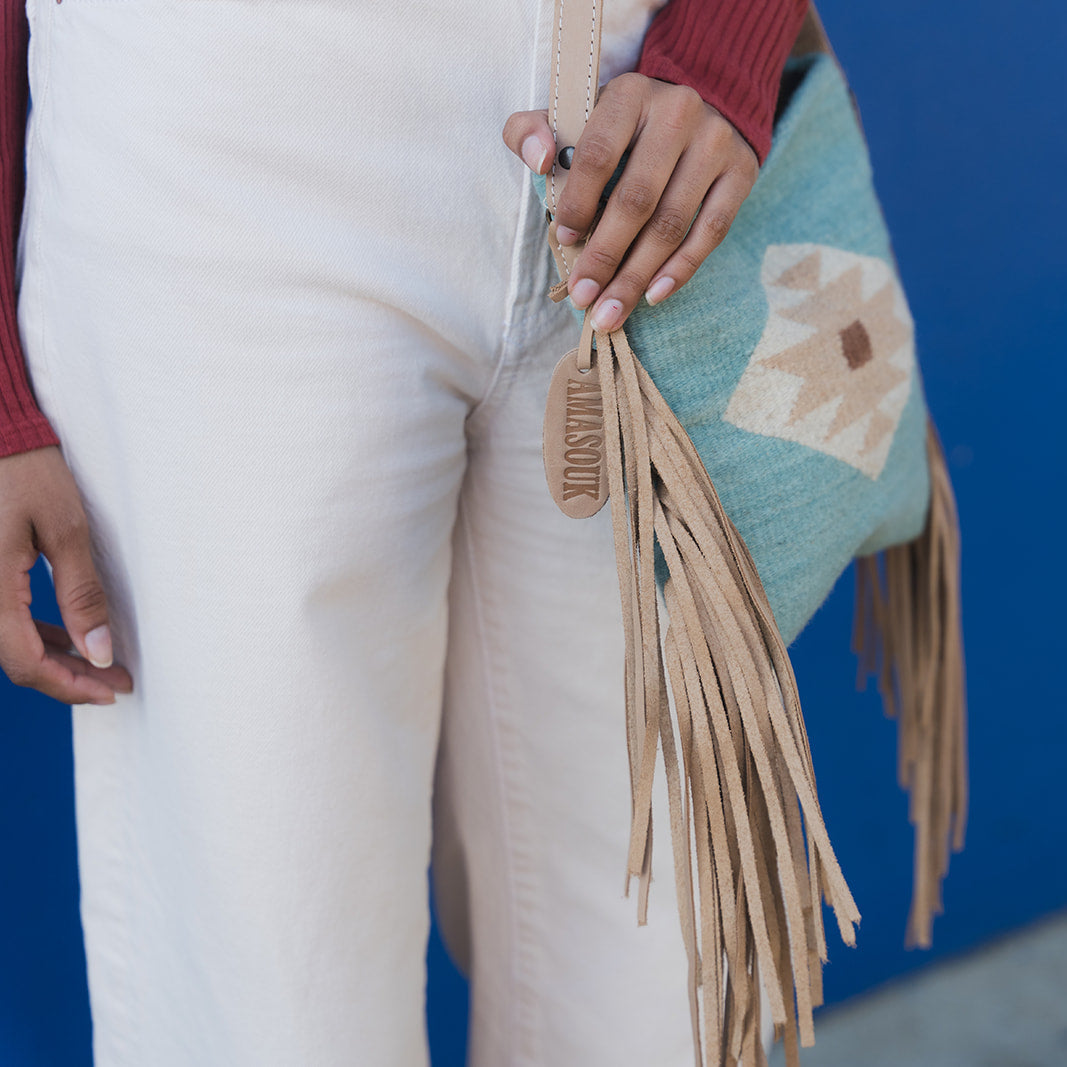Flor de Cielo Fringe Crossbody