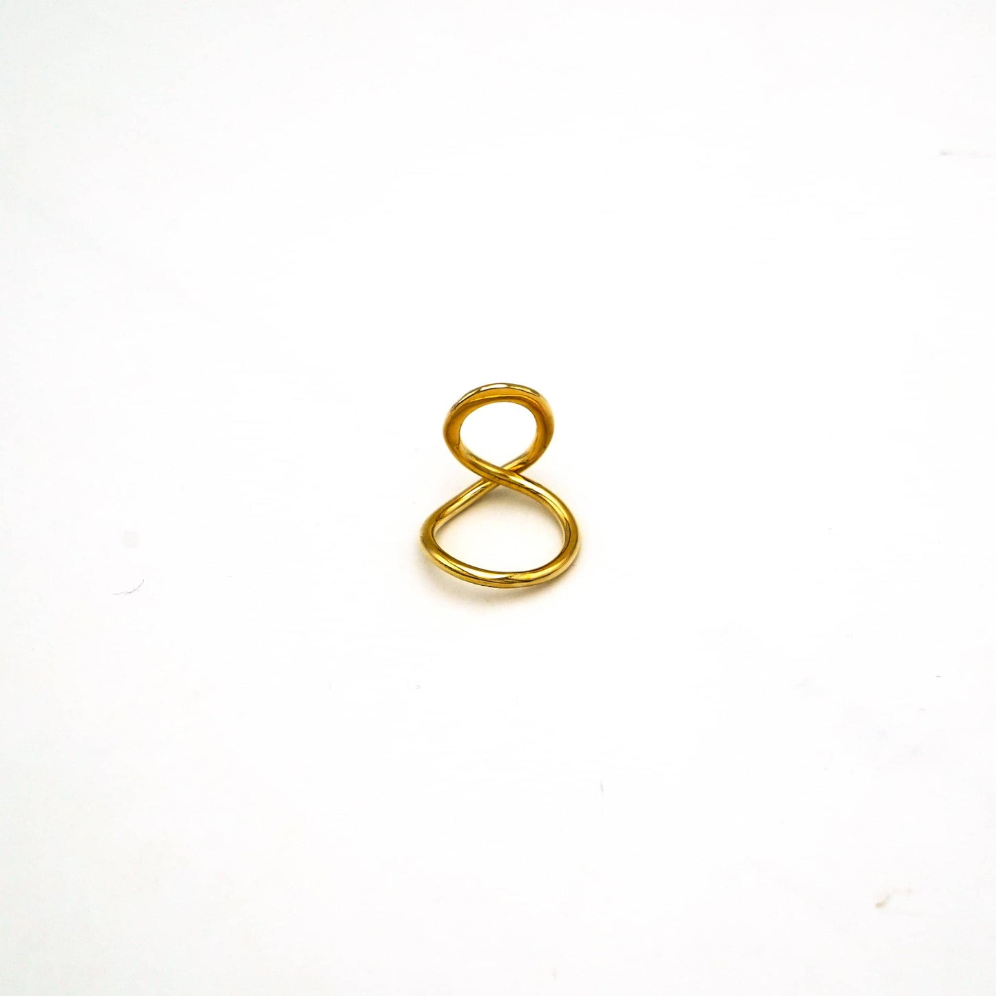Feni Brass Wave Lucky Eight Ring