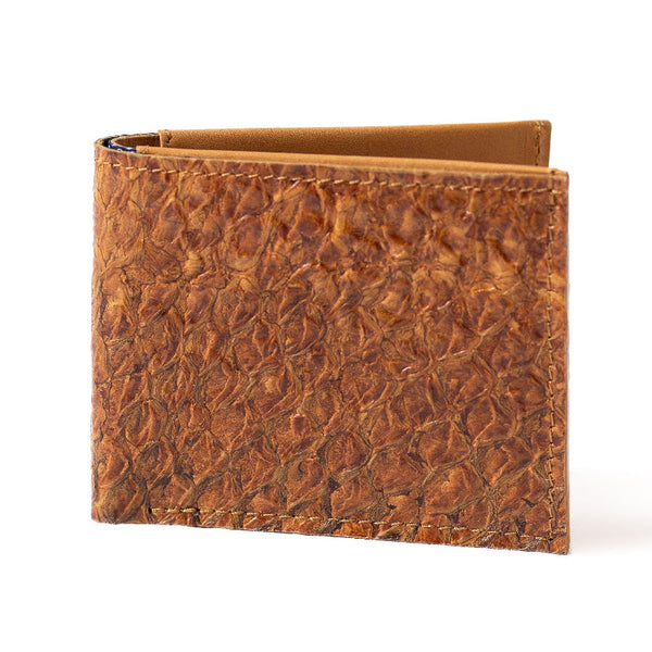 Men's Bifold Fish Wallets, Handmade Fish Skin Leather Wallet