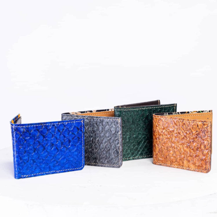 Slim Fish Wallets - Genuine Bifold Fish Leather Wallet