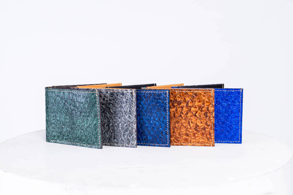 Men's Bifold Fish Wallets #color_blue