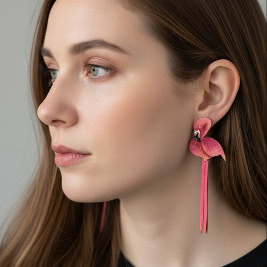 Flamingo Earrings - XL