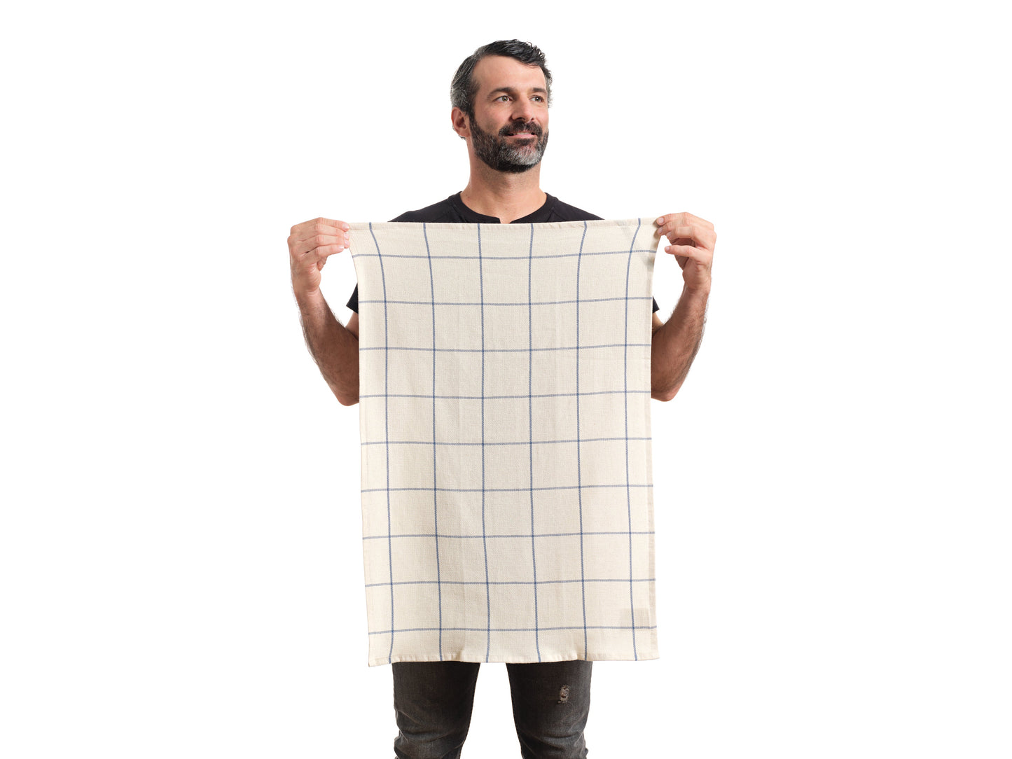 Kitchen Towels, Set of 4 - Cotton Flat Weave Set
