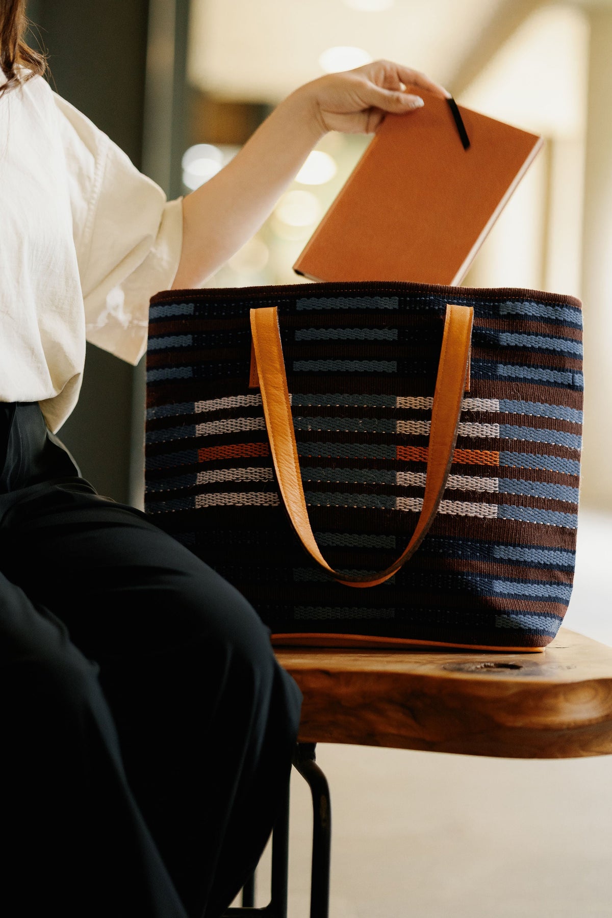 Woven Zip Tote