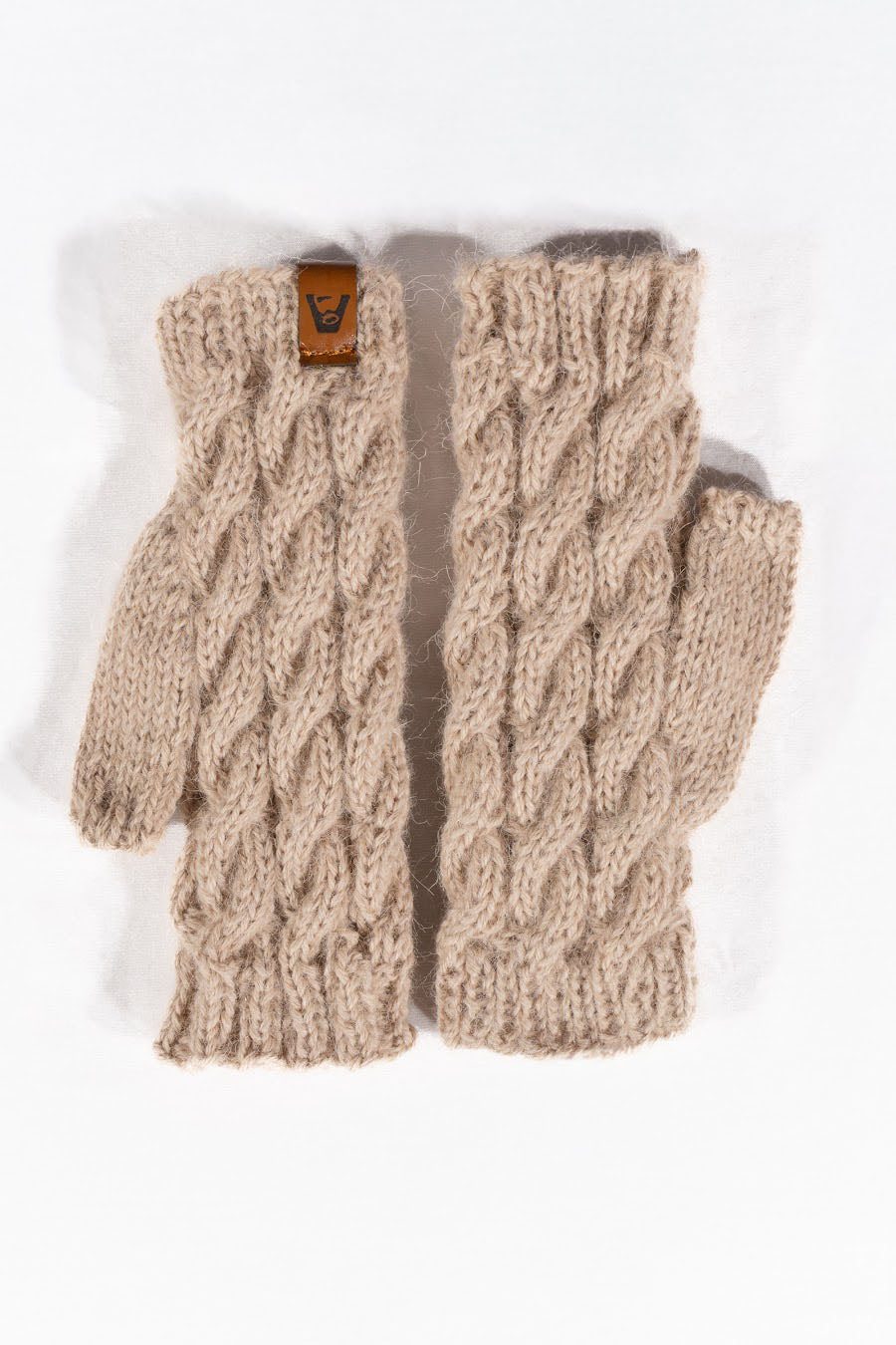 Wayra Cable Fingerless Mittens