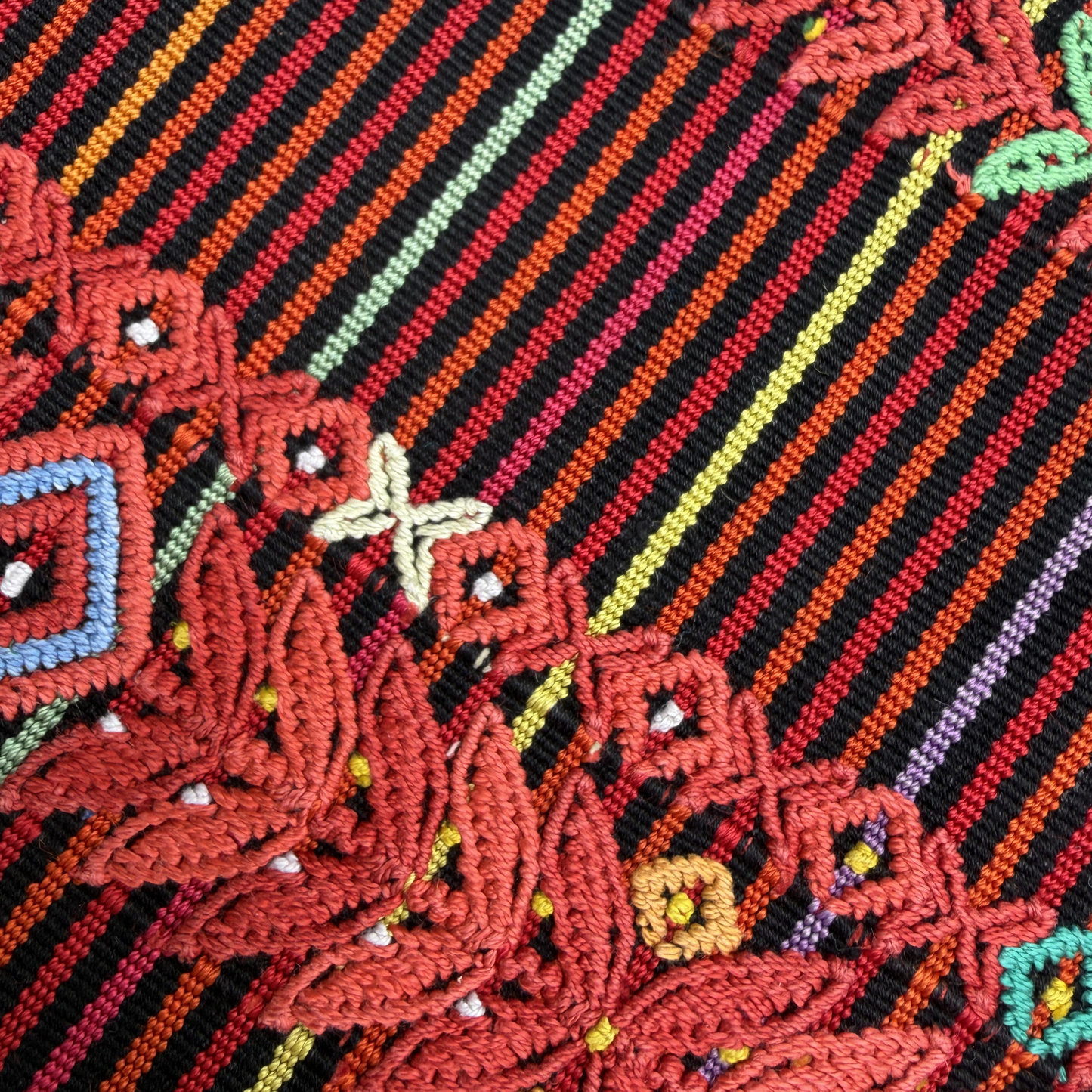 Framed Handwoven Textile (Black Frame)