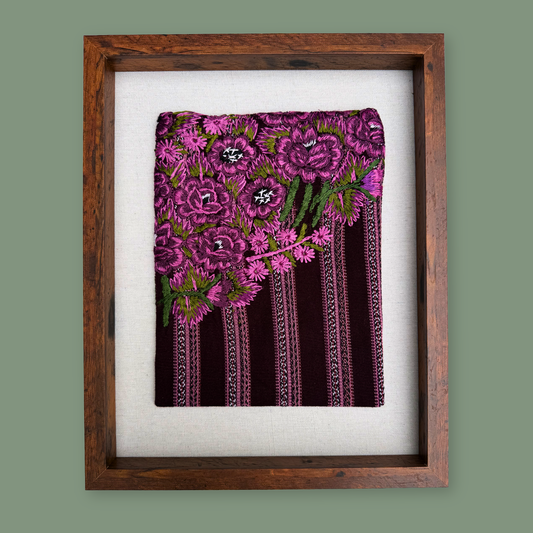 Framed Handwoven Textile (Walnut Frame)