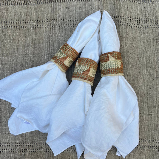 Handwoven Grass Napkin Rings