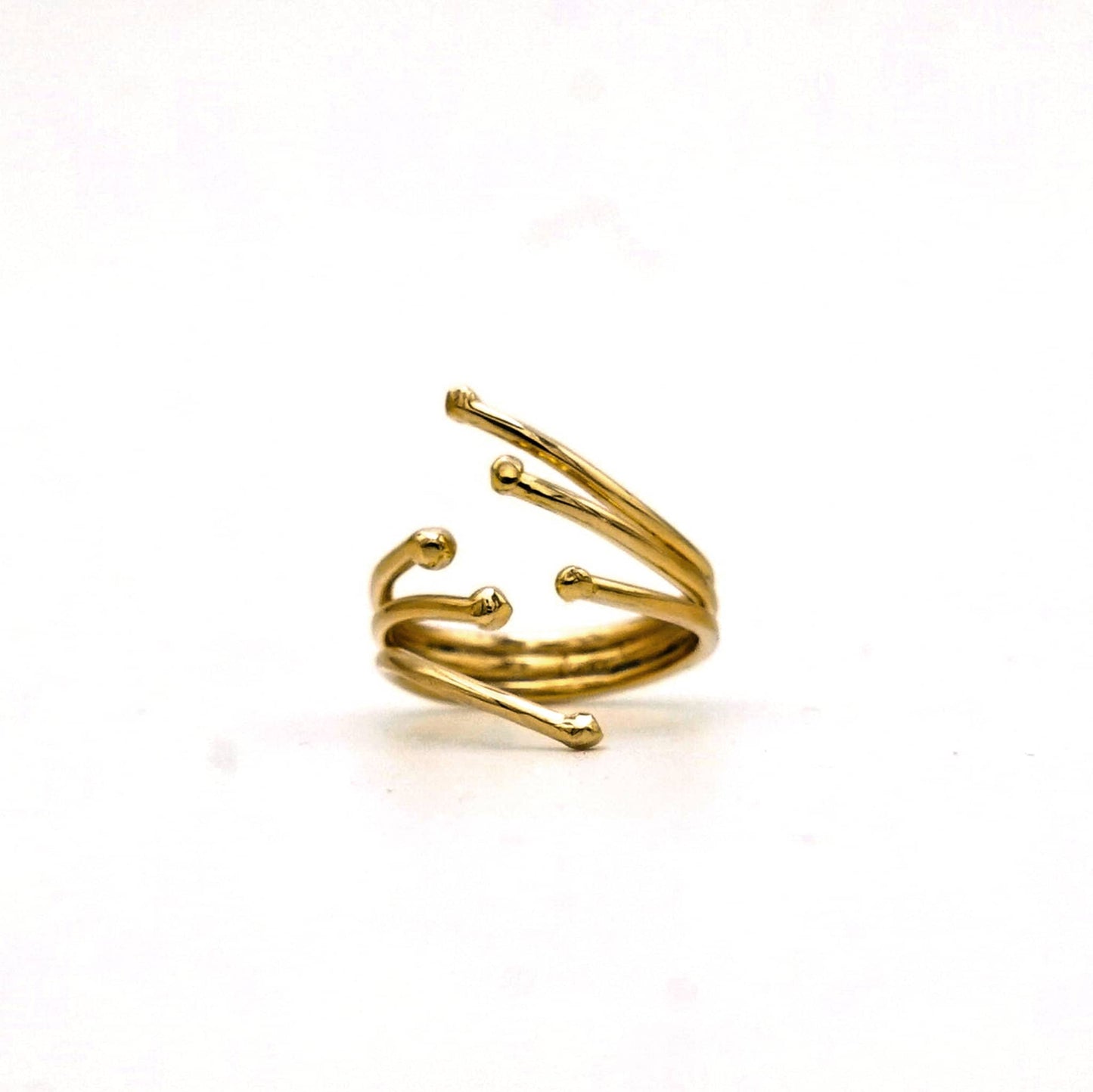 Brass Fireworks Spiral Ring | Gaya Ecodunia
