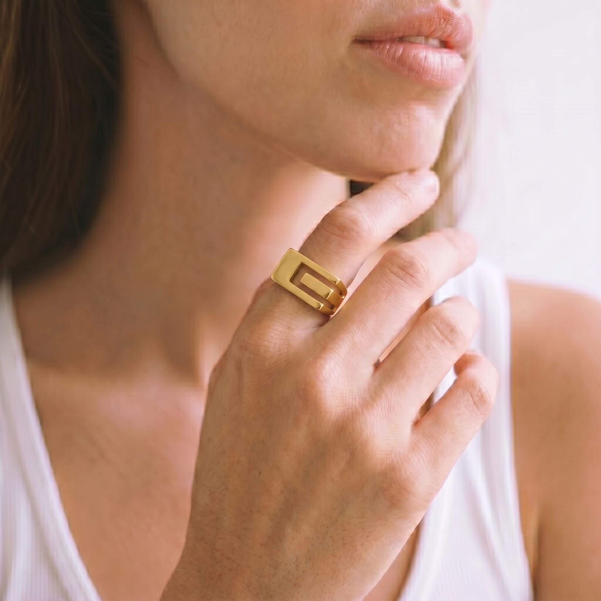 Dari Geometric Initial Ring for Men and Women Ecodunia